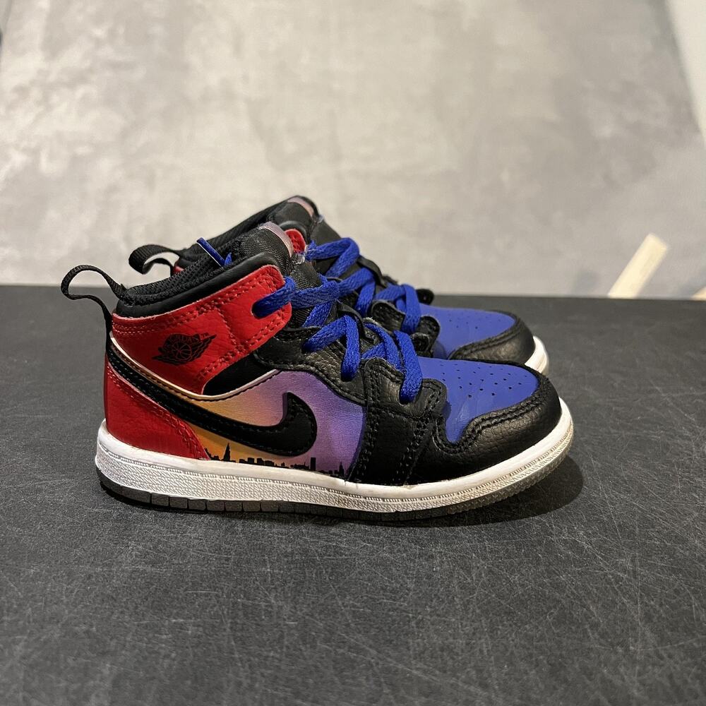 Nike Air Jordan 1 Mid SE Shoes Toddler 9C Skyline Sunset Sneakers DX4377-400